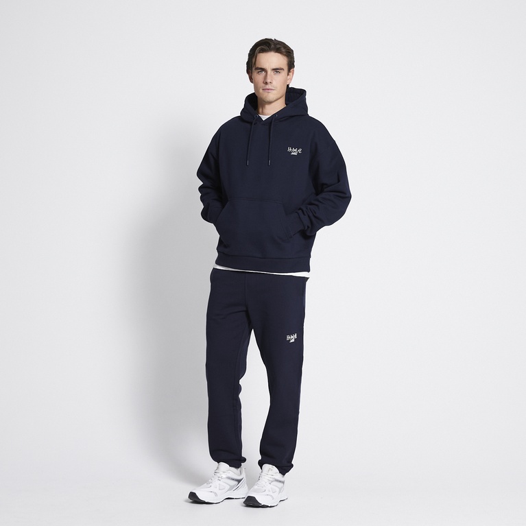 Printed hoodie "East 2.0" Navy